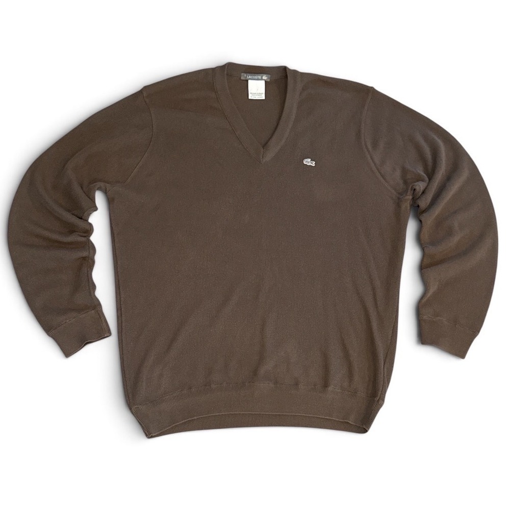 Vintage Lacoste Mens V-Neck Sweater - Picture 2 of 7